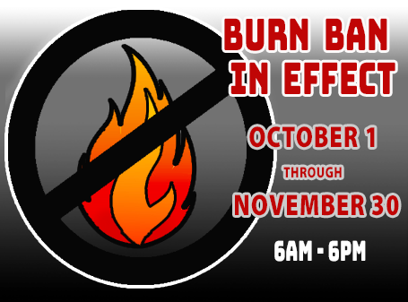 Burn Ban in Effect